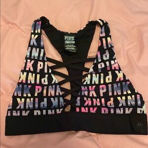 PINK Victoria's Secret Women's Black Sports Bra